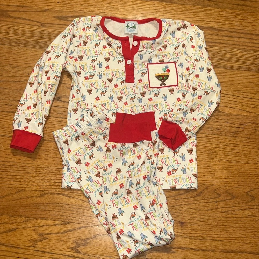 Happy Birthday Jesus Size 10 boys pajama set